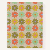 Simple Pastel Vintage Flower Pattern ノートブック (正面)