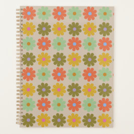 Simple Pastel Vintage Flower Pattern プランナー手帳