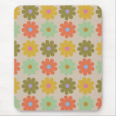Simple Pastel Vintage Flower Pattern マウスパッド (正面)