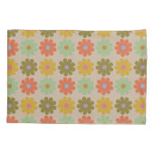 Simple Pastel Vintage Flower Pattern 枕カバー (裏面)
