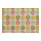 Simple Pastel Vintage Flower Pattern 枕カバー (正面)