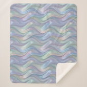 Simple Pastel Waves Modern Blanket - For Her  シェルパブランケット (正面)