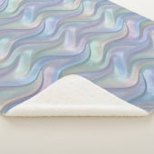 Simple Pastel Waves Modern Blanket - For Her  シェルパブランケット (3/4)