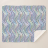 Simple Pastel Waves Modern Blanket - For Her  シェルパブランケット (正面(横))