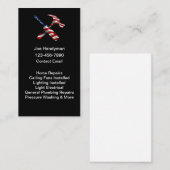 Simple Patriotic American Handyman Business Cards 名刺 (正面/裏面)