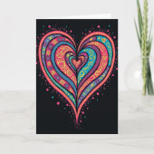 Simple Pattern Heart Card カード (正面)