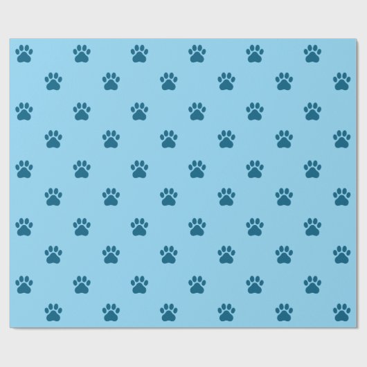 Simple Paw Print Pattern ラッピングペーパー (フラット)