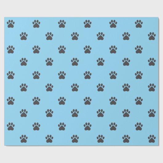 Simple Paw Print Pattern Wrapping Paper ラッピングペーパー (フラット)