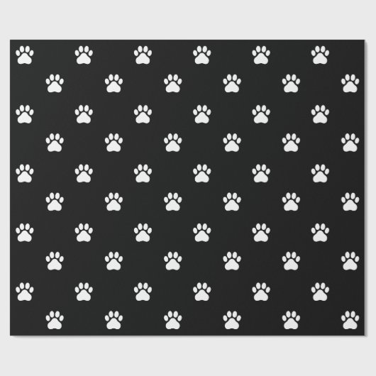Simple Paw Print Pattern Wrapping Paper ラッピングペーパー (フラット)