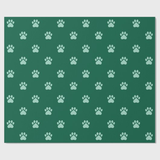 Simple Paw Print Pattern Wrapping Paper ラッピングペーパー (フラット)