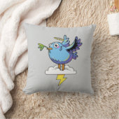 Simple Peace Bird – Cute Blue Dove Design Gift  クッション (ブランケット)