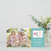 Simple Peace, Joy, and Love Christmas Photo Card シーズンカード (スタンド正面)