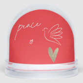 Simple Peace & Love Dove Photo Christmas Card (正面)