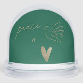 Simple Peace & Love Dove Photo Christmas Card (正面)