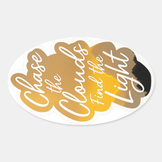 Simple Peace Sticker 楕円形シール (正面)