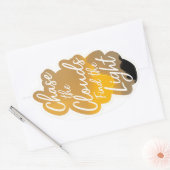 Simple Peace Sticker 楕円形シール (封筒)