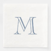 Simple Periwinkle Monogram Paper Napkin (正面)