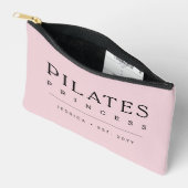 Simple Personalized Blush Pink Pilates Princess アクセサリーポーチ (見開き)