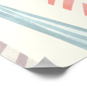 Simple Personalized Happy Birthday Candles ポスター (角)