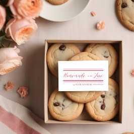 Simple Personalized Homemade with Love Caligraphy ラバースタンプ