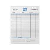 Simple Personalized Logo Business Expenses Notepad ノートパッド (回転)