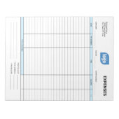 Simple Personalized Logo Business Expenses Notepad ノートパッド (正面)