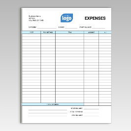 Simple Personalized Logo Business Expenses Notepad ノートパッド