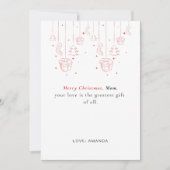 Simple Personalized Mother Christmas Card シーズンカード (正面)