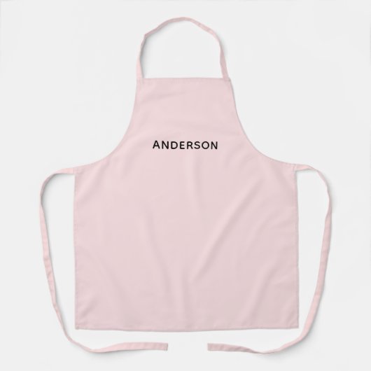 Simple Personalized Name Monogram | Elegant Custom エプロン (正面)