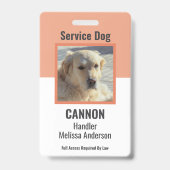 Simple Personalized Service/ Emotional Support Dog バッジ (正面)