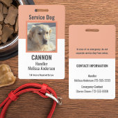 Simple Personalized Service/ Emotional Support Dog バッジ