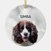 Simple Pet Photo and Name セラミックオーナメント (正面)