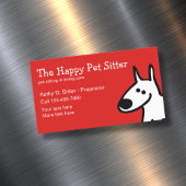 Simple Pet Sitter Design Business Magnets マグネット名刺