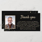 Simple Photo Birthday サンキューカード (正面/裏面)