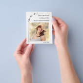 Simple photo budget Graduation Save the Date チラシ (手)