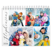 Simple Photo Collage 4 Per Month Script Calendar カレンダー (カバー)