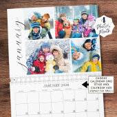 Simple Photo Collage 4 Per Month Script Calendar カレンダー