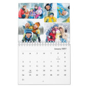 Simple Photo Collage 5 Per Month カレンダー (1月 2027)