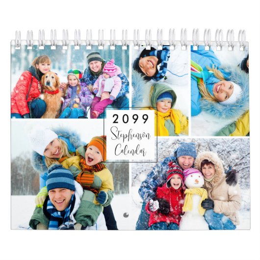 Simple Photo Collage 5 Per Month カレンダー (カバー)