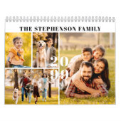 Simple Photo Collage 5 Per Month Custom カレンダー (カバー)