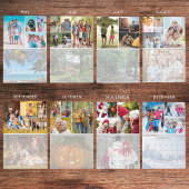 Simple Photo Collage 5 Per Month Custom カレンダー