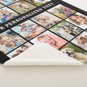 Simple Photo Collage Customized Cute 20 Picture シェルパブランケット (3/4)