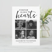 Simple Photo Collage Funeral Thank You サンキューカード (スタンド正面)