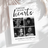 Simple Photo Collage Funeral Thank You サンキューカード