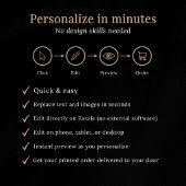 Simple Photo Collage Order of Service Funeral 三つ折りプログラム