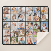 Simple Photo Collage Personalized Multi 30 Picture シェルパブランケット (正面(横))