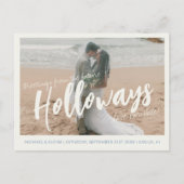 Simple Photo Destination Wedding Save the Date  案内ポストカード (正面)