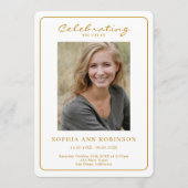 Simple Photo Funeral Memorial Order Of Service プログラム (正面)