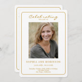 Simple Photo Funeral Memorial Order Of Service プログラム (正面/裏面)