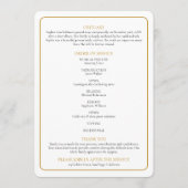 Simple Photo Funeral Memorial Order Of Service プログラム (裏面)